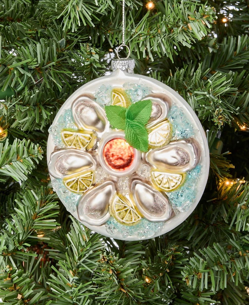 Holiday Lane Foodie Oyster Plate Ornament, Macy's Exclusive