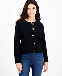 I.n.c. International Concepts Petite Structured Long-Sleeve Sweater Jacket, Macy's Exclusive