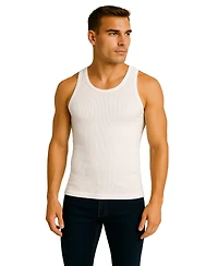 Galaxy By Harvic Men's Heavyweight Ribbed Tank Top