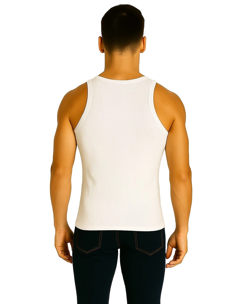 Galaxy By Harvic Men's Heavyweight Ribbed Tank Top