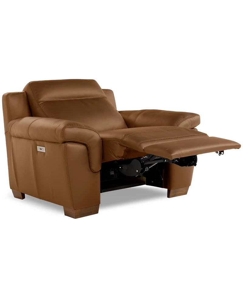 Julius Ii Leather Power Recliner, Exclusively at Macy's