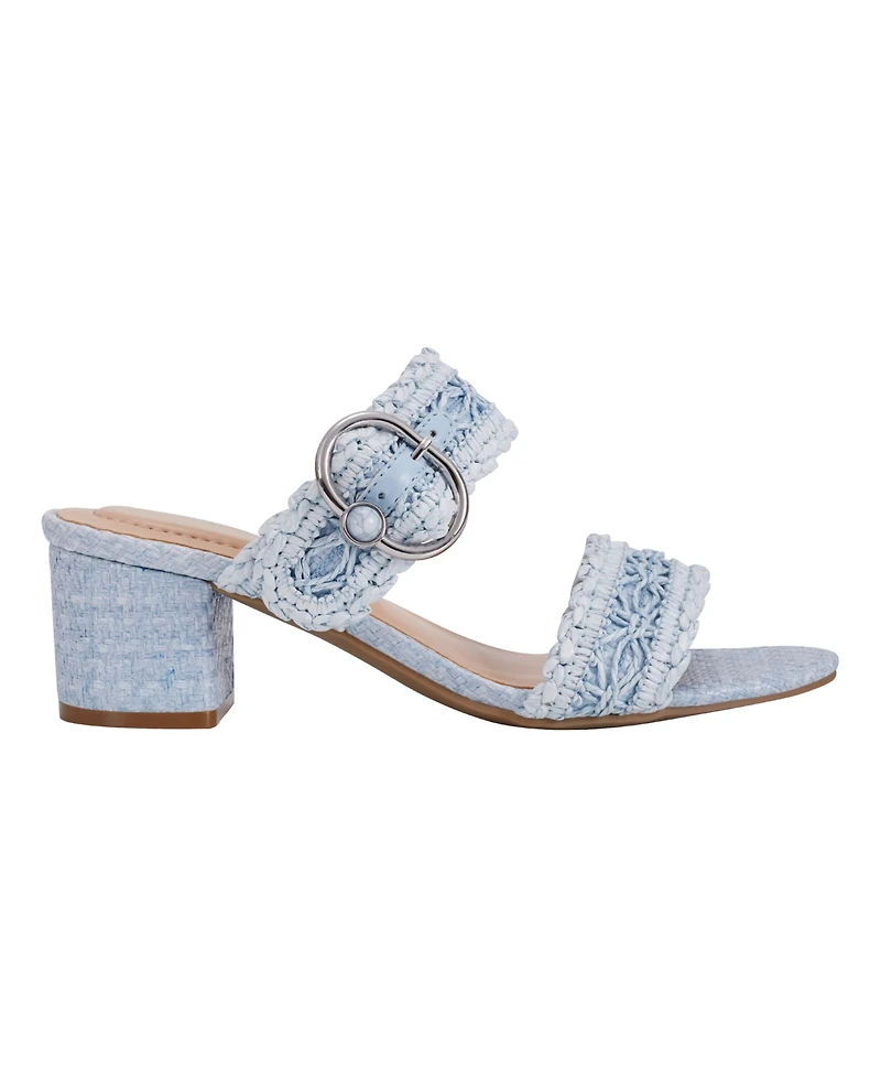 Bandolino Women's Almer Double Band Block Heel Sandals