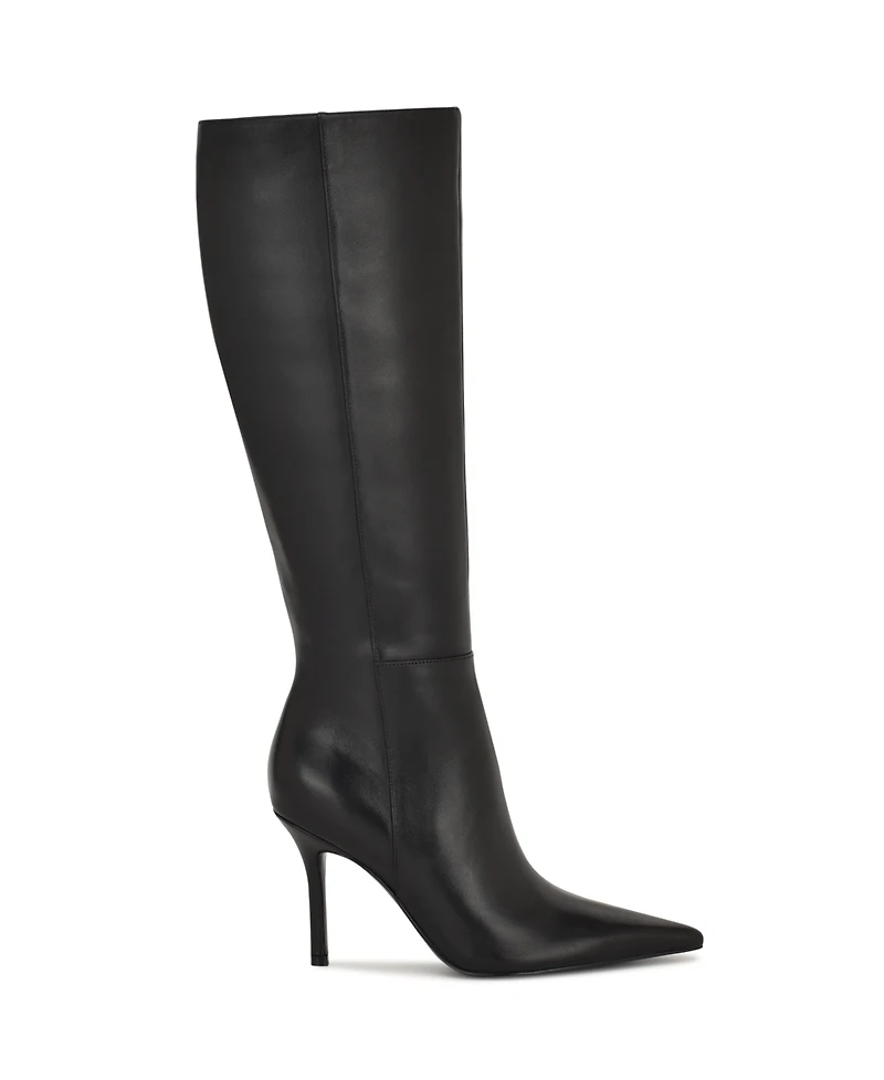 Nine West Women's Gerty Tall Pointy Toe Stiletto Boots