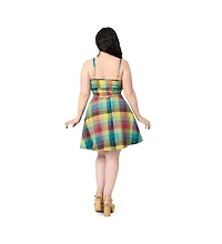 Unique Vintage Plus 1950s Sleeveless Cotton Flare Dress