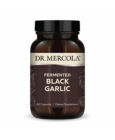 Dr. Mercola Fermented Black Garlic, 30 Servings, Supports Immune and Blood Pressure Health