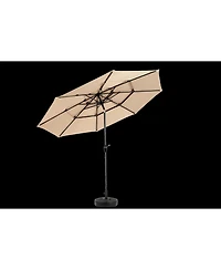 Flynama Aluminium 10ft 3 Tier Auto-tilt Umbrella ,Outdoor Patio Umbrella - Market Table Pool Deck Umbrella (Base Not Included)