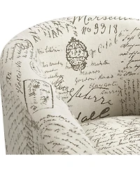 Yaheetech Contemporary Fabric Club Chair and Ottoman Set