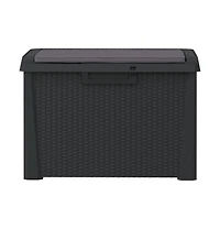 Patio Storage Box with Seat Cushion Anthracite 33 gal Pp