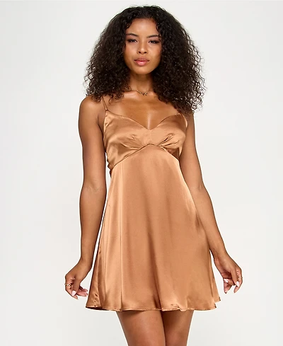 Katia Rae Juniors' Satin Sweetheart A-Line Dress