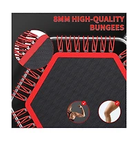Zenova 48in Foldable Trampoline Hexagonal Red with Adjustable Foam Handle