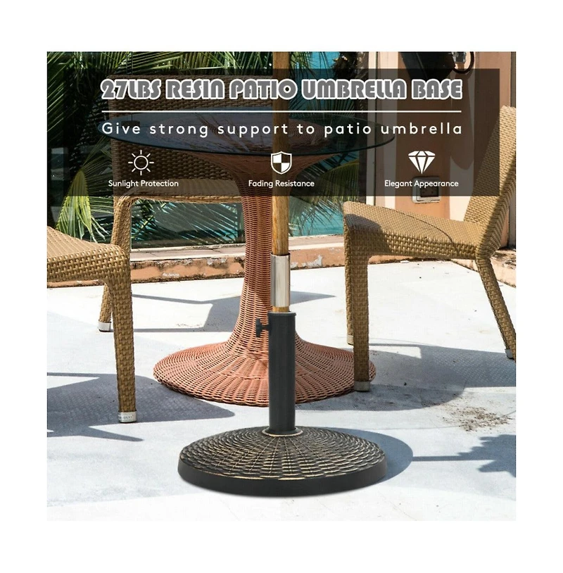 Mondawe 27 lbs Patio Market Umbrella Base Stand