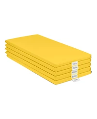 ECR4Kids SoftZone Rainbow Rest Mat, 2in, Yellow, 5-Piece