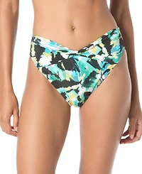 Vince Camuto Women's Printed Twist-Front Bikini Bottoms