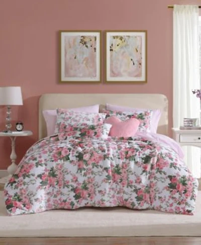 Betsey Johnson Vintage Floral Plush Comforter Set