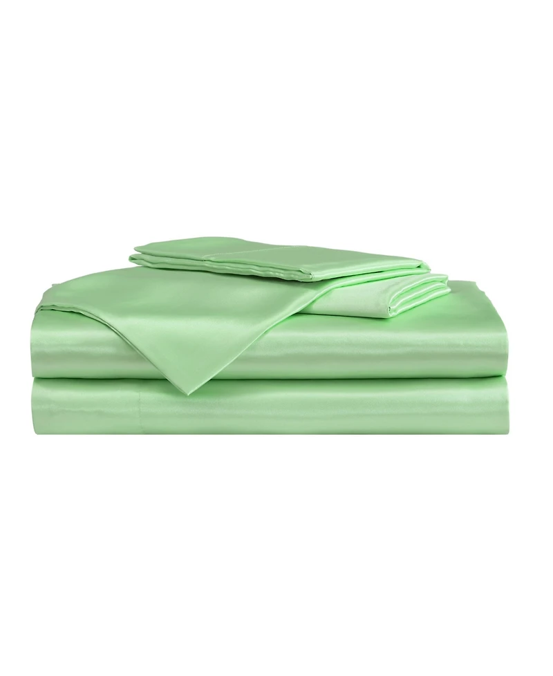 Betsey Johnson Solid Satin 3-Pc. Sheet Set