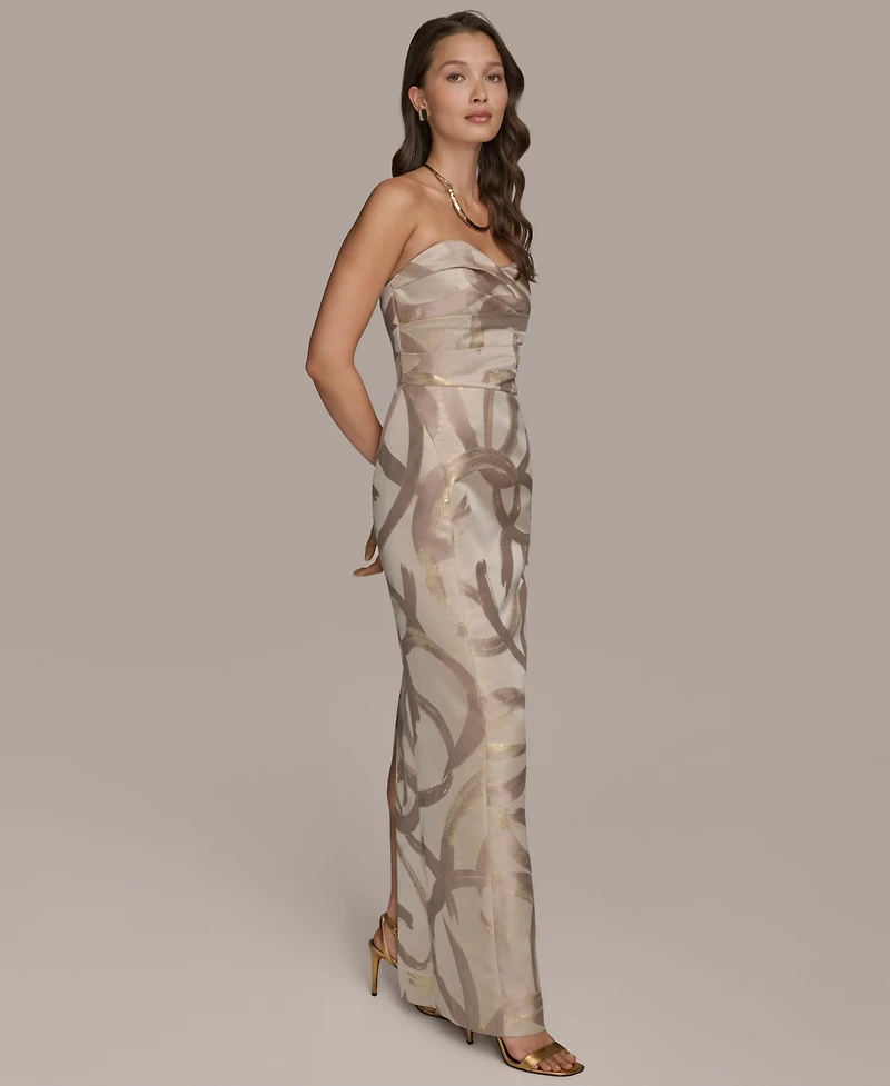 Donna Karan New York Women's Sweetheart Jacquard Gown