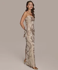 Donna Karan New York Women's Sweetheart Jacquard Gown