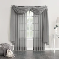 Sheer Voile Rod Pocket Curtain Panel