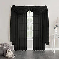 Sheer Voile Rod Pocket Curtain Panel