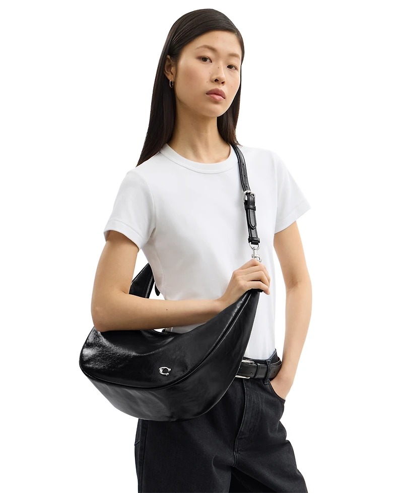 Coach Juliet Sling Glazed Leather Hobo Bag