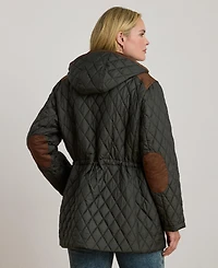 Lauren Ralph Plus Hooded Quilted Anorak Coat
