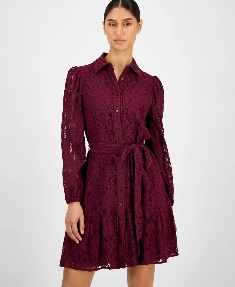 Anne Klein Petite Collared Shirt Dress