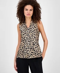 Kasper Women's Sleeveless Tie-Neck Top