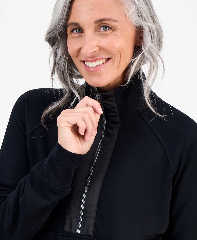 Style & Co Petite Cloud Fleece Half-Zip Sweatshirt, Macy's Exclusive
