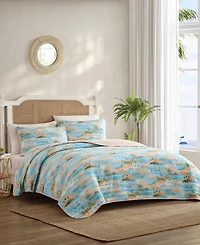 Closeout! Tommy Bahama Bon Voyage Cotton Reversible 3-Pc. Quilt Set