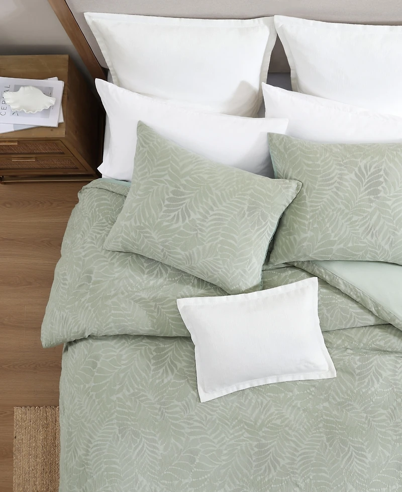 Tommy Bahama Harbor Palm Cotton 3-Pc. Duvet Cover Set, Full/Queen