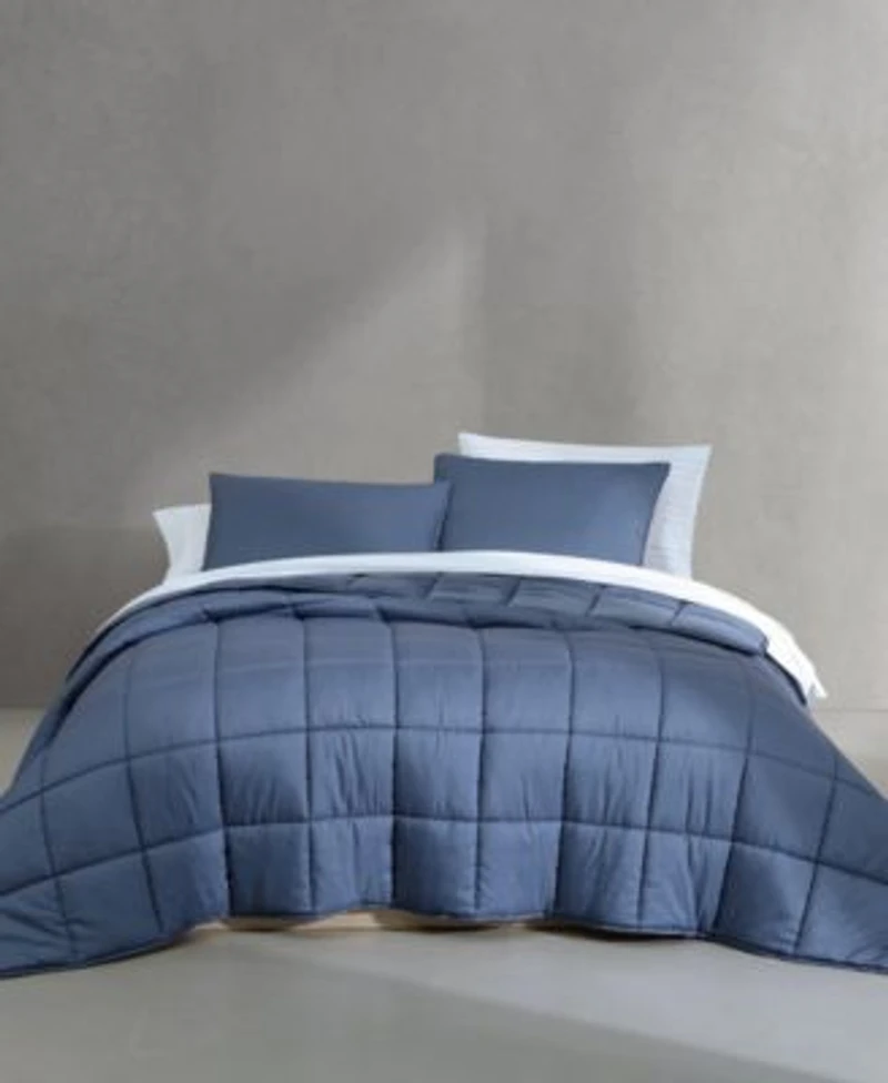 Calvin Klein Washed Reversible Plush Comforter Sets