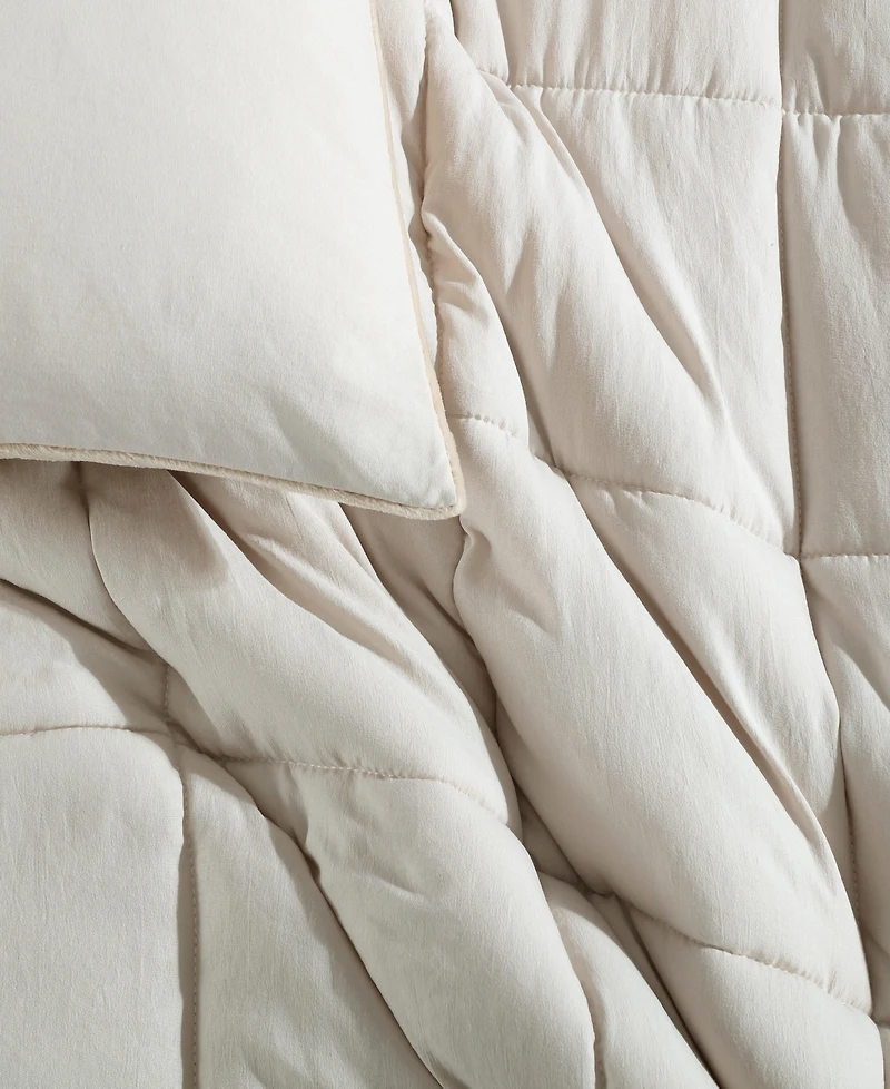 Calvin Klein Washed Solid Reversible Plush 7-Pc. Comforter Set, Queen
