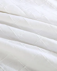 Calvin Klein Solid Puckered Grid 3-Pc. Duvet Cover Set