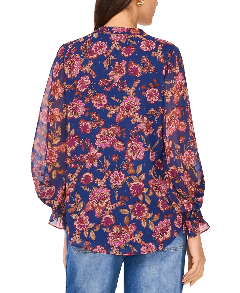 Vince Camuto Women's Split-Neck Long-Sleeve Blouse