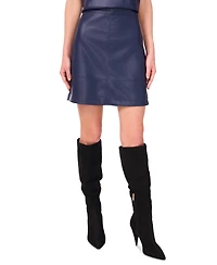 Vince Camuto Women's Faux-Leather Seamed Mini Skirt