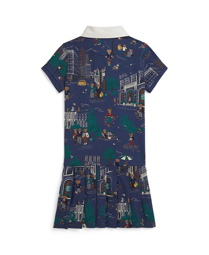 Polo Ralph Lauren Toddler and Little Girls Bear Jersey Rugby Dress