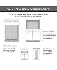 Montego Casual Textured Semi-Sheer Grommet Kitchen Curtain Tier Pair