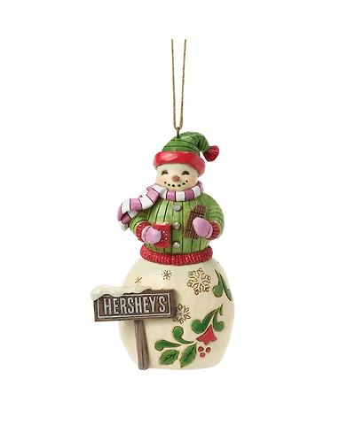 Jim Shore Hershey Snowman with Hershey Sign Ornament