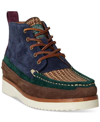 Polo Ralph Lauren Men's Ranger Suede & Wool Tweed Work Boots