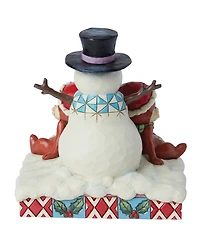 Jim Shore Chip and Dale with Snowman Figurine