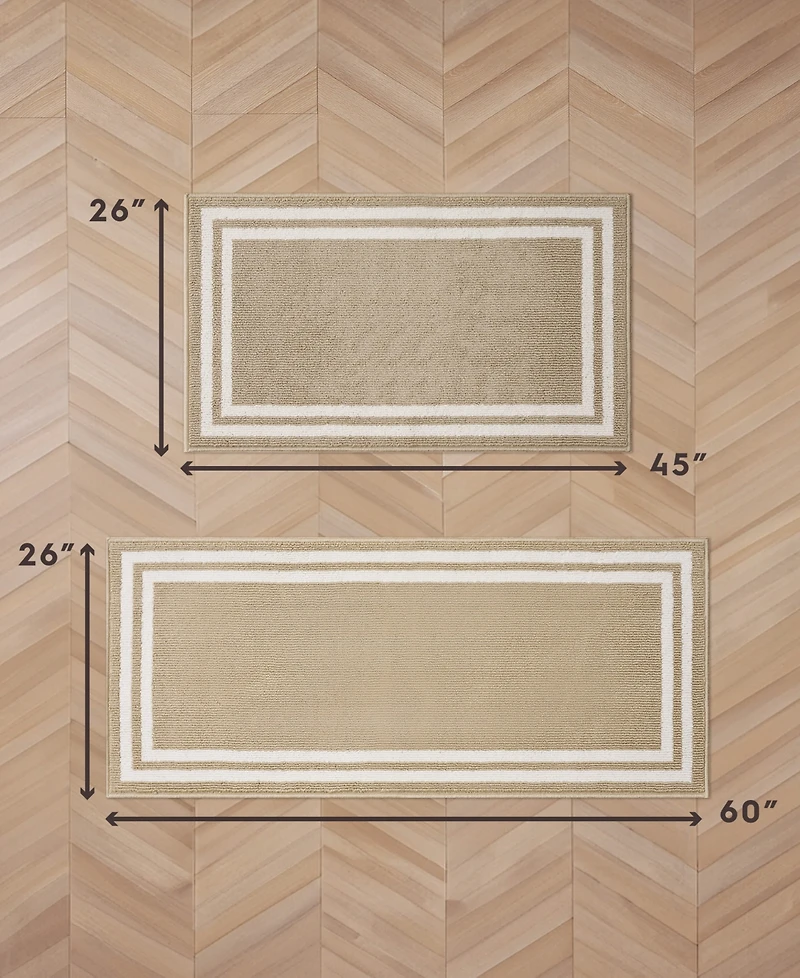 Laura Ashley Double Border Tufted 2-Pc. Runner Rug Set