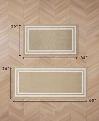 Laura Ashley Double Border Tufted 2-Pc. Runner Rug Set