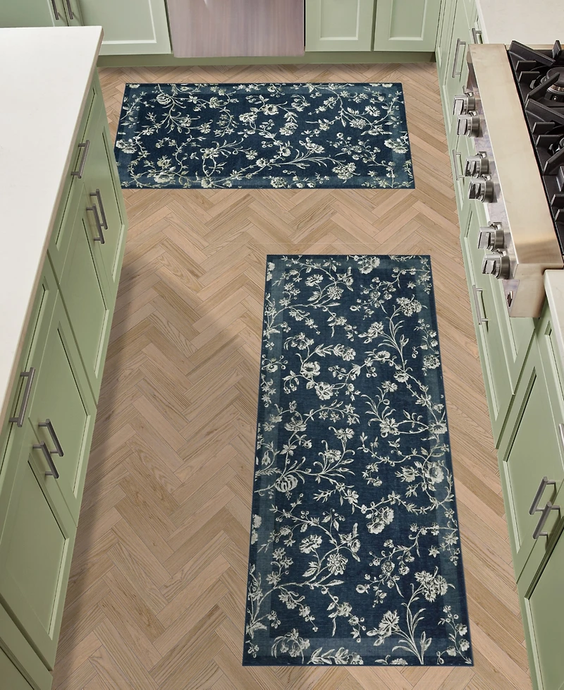 Laura Ashley Imagine Printed Chenille 2-Pc. Runner Rug Set