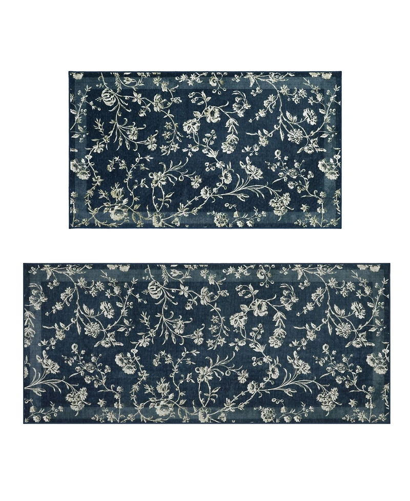 Laura Ashley Imagine Printed Chenille 2-Pc. Runner Rug Set