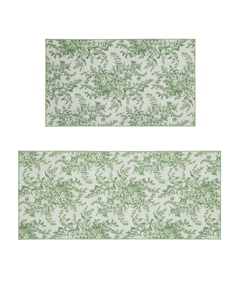 Laura Ashley Imagine Printed Chenille 2-Pc. Runner Rug Set