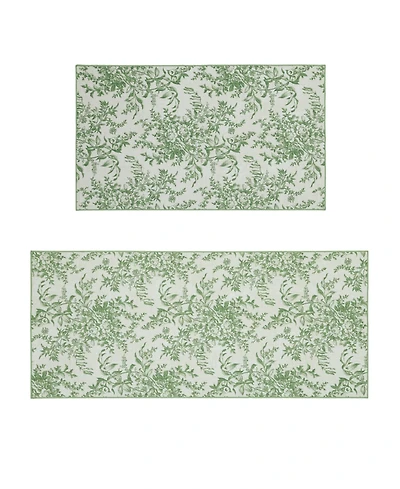 Laura Ashley Imagine Printed Chenille 2-Pc. Runner Rug Set