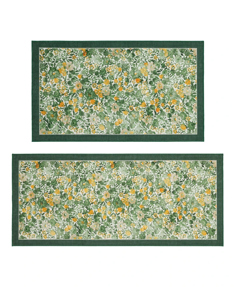 Laura Ashley Imagine Printed Chenille 2-Pc. Runner Rug Set