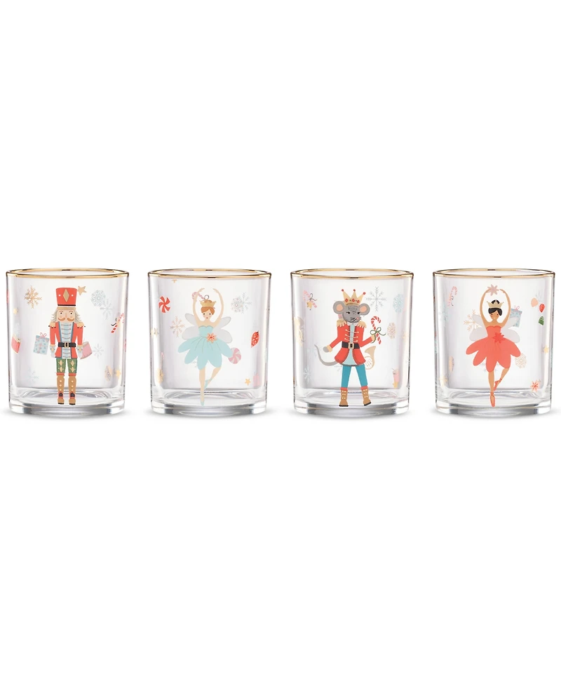 Lenox Nutcracker & Ballet Double Old Fashioned Glasses, Set of 4