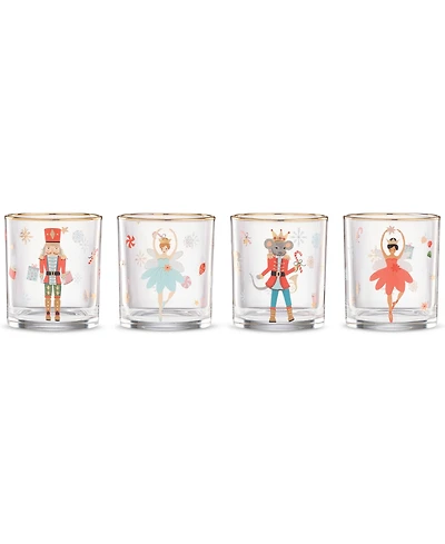 Lenox Nutcracker & Ballet Double Old Fashioned Glasses, Set of 4