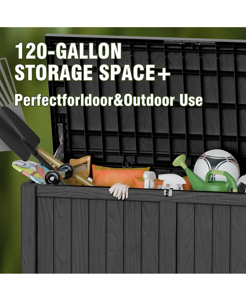 Mondawe 120 Gallon Resin Outdoor Storage Deck Box